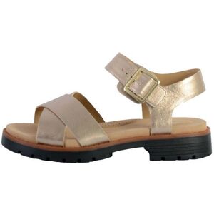 Sandales Cuir Clarks Orinoco Strap - Métallique Beige - Publicité Sandales Cuir Clarks Orinoco Strap - Métallique Beige - Publicité
