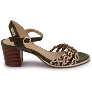 Sandales Les Tropeziennes Par M. Belarbi Lania Kaki-Or Femme - Cuir - Bride - Confortable Vert - Publicité Sandales Les Tropeziennes Par M. Belarbi Lania Kaki-Or Femme - Cuir - Bride - Confortable Vert - Publicité