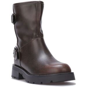 LA MODEUSE Bottines en simili dotées de deux brides à boucle ajustable.Modèle avec semelle crantée.Fermeture par un zip côté intérieur.Hauteur Marron - Publicité LA MODEUSE Bottines en simili dotées de deux brides à boucle ajustable.Modèle avec semelle crantée.Fermeture par un zip côté intérieur.Hauteur Marron - Publicité