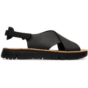 Sandales noires pour femme - CAMPER Oruga K200157-022 - Semelle en EVA et cuir pleine fleur Noir - Publicité Sandales noires pour femme - CAMPER Oruga K200157-022 - Semelle en EVA et cuir pleine fleur Noir - Publicité