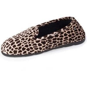 Chaussons femme - ISOTONER - Girafe - Semelle ergonomique EVERYWEAR - Velours en coton bio Marron - Publicité Chaussons femme - ISOTONER - Girafe - Semelle ergonomique EVERYWEAR - Velours en coton bio Marron - Publicité