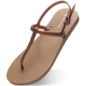 Sandale à brides Marron femme - MOBIGARLAN - Plat - Caoutchouc - Lacets Marron - Publicité Sandale à brides Marron femme - MOBIGARLAN - Plat - Caoutchouc - Lacets Marron - Publicité