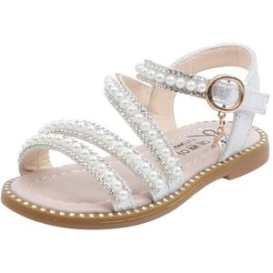 Sandales dété roses pour filles - FUNMOON - Talon carré - Boucle de serrage - Cuir blanc Blanc - Publicité Sandales dété roses pour filles - FUNMOON - Talon carré - Boucle de serrage - Cuir blanc Blanc - Publicité