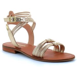 Sandales femme - LES TROPEZIENNES - IDUMEA - Cuir - Or - Bride Jaune - Publicité Sandales femme - LES TROPEZIENNES - IDUMEA - Cuir - Or - Bride Jaune - Publicité