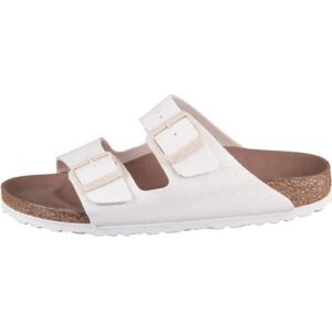 Chaussures BIRKENSTOCK Arizona Blanc - Femme/Adulte - Cuir - Boucle de serrage - Plat - 2 cm Blanc - Publicité Chaussures BIRKENSTOCK Arizona Blanc - Femme/Adulte - Cuir - Boucle de serrage - Plat - 2 cm Blanc - Publicité