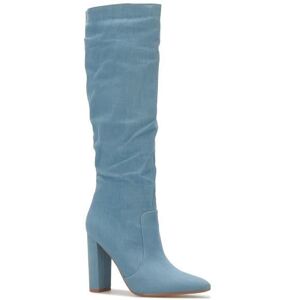 Bottes - LA MODEUSE - Denim - Talon carré - Femme - Bleu Bleu - Publicité Bottes - LA MODEUSE - Denim - Talon carré - Femme - Bleu Bleu - Publicité