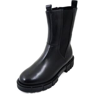 Bottines pour femme en cuir souple noir - CAPRICE - semelle amovible et talon large de 4 cm Noir - Publicité Bottines pour femme en cuir souple noir - CAPRICE - semelle amovible et talon large de 4 cm Noir - Publicité