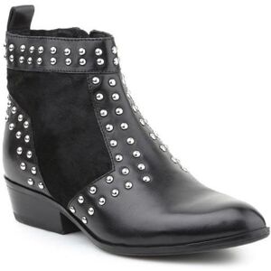 Bottines Femme - Geox D Kennity - Cuir Noir - Talon Carré 7cm - Lacets Noir - Publicité Bottines Femme - Geox D Kennity - Cuir Noir - Talon Carré 7cm - Lacets Noir - Publicité