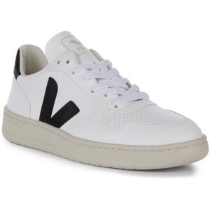 Baskets à lacets Veja V-10 CWL en simili-cuir pour femmes - Blanc noir - VEJA - Lacets - Adulte - Femme - Plat Blanc - Publicité Baskets à lacets Veja V-10 CWL en simili-cuir pour femmes - Blanc noir - VEJA - Lacets - Adulte - Femme - Plat Blanc - Publicité