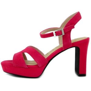 Sandales Femme en Daim Fuchsia - TAMARIS - Talon 9cm - Confort Optimal Rouge - Publicité Sandales Femme en Daim Fuchsia - TAMARIS - Talon 9cm - Confort Optimal Rouge - Publicité