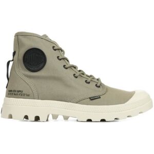 Bottes - Palladium - Pampa Hi HTG Supply - Kaki - Coton Bio - Lacets Vert - Publicité Bottes - Palladium - Pampa Hi HTG Supply - Kaki - Coton Bio - Lacets Vert - Publicité