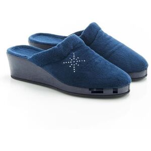 Damart - Mules fantaisie strassée - Marine Bleu - Publicité Damart - Mules fantaisie strassée - Marine Bleu - Publicité