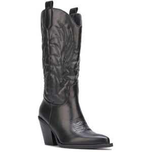 LA MODEUSE Bottes santiags en simili texturé avec détails en surpiqûres.Dotées dune fermeture zippée sur le côté.Modèle avec 2 languettes en Noir - Publicité LA MODEUSE Bottes santiags en simili texturé avec détails en surpiqûres.Dotées dune fermeture zippée sur le côté.Modèle avec 2 languettes en Noir - Publicité