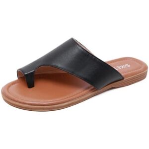 Sandales Femme Plates Été Plage Simili Cuir INSFITY - Noir - Bout Ouvert Confortable Noir - Publicité Sandales Femme Plates Été Plage Simili Cuir INSFITY - Noir - Bout Ouvert Confortable Noir - Publicité