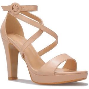 LA MODEUSE Sandales en simili à multi-brides avec boucle réglable sur la cheville.Dotées dune plateforme et dun talon arrondi.Modèle à Beige - Publicité LA MODEUSE Sandales en simili à multi-brides avec boucle réglable sur la cheville.Dotées dune plateforme et dun talon arrondi.Modèle à Beige - Publicité