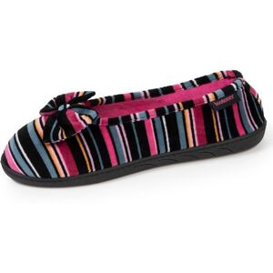 Isotoner Chaussons semelle ultra-souple confortables semelle à mémoire de forme rayures femme - Publicité Isotoner Chaussons semelle ultra-souple confortables semelle à mémoire de forme rayures femme - Publicité