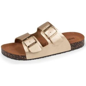 Isotoner Sandales à doubles brides ultra confortables semelle intérieure cuir doré femme Jaune - Publicité Isotoner Sandales à doubles brides ultra confortables semelle intérieure cuir doré femme Jaune - Publicité