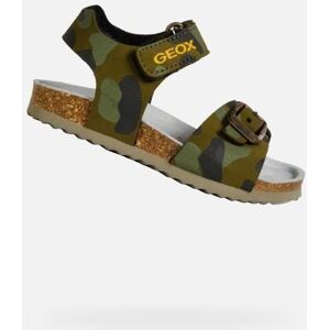 Sandales - GEOX - B SANDAL CHALKI - Scratch - Camouflage vert militaire - Enfant Vert - Publicité Sandales - GEOX - B SANDAL CHALKI - Scratch - Camouflage vert militaire - Enfant Vert - Publicité