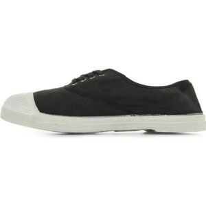 BENSIMON Baskets Basses à Lacets en Toile de Coton - Femme - Noir Noir - Publicité BENSIMON Baskets Basses à Lacets en Toile de Coton - Femme - Noir Noir - Publicité