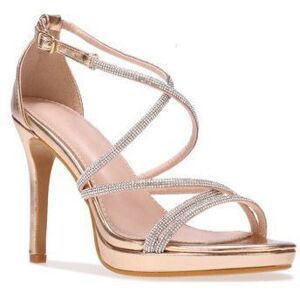 Sandales en simili avec brides à strass.Se ferme avec une bride réglable. pour femme - Sandales nu-pieds - La Modeuse - Publicité Sandales en simili avec brides à strass.Se ferme avec une bride réglable. pour femme - Sandales nu-pieds - La Modeuse - Publicité