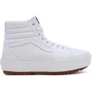 Chaussure Femme - VANS SK8-Hi Stacked - Blanc - Lacets - Textile Blanc - Publicité Chaussure Femme - VANS SK8-Hi Stacked - Blanc - Lacets - Textile Blanc - Publicité