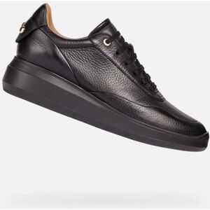 Baskets basses D RUBIDIA Femme - GEOX - Noir - Cuir - Lacets - Plat Noir - Publicité Baskets basses D RUBIDIA Femme - GEOX - Noir - Cuir - Lacets - Plat Noir - Publicité