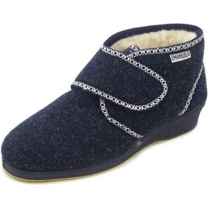 Pantoufle Femme – EMANUELA – Textile Bleu - Talon Compensé - à scratch Bleu - Publicité Pantoufle Femme – EMANUELA – Textile Bleu - Talon Compensé - à scratch Bleu - Publicité