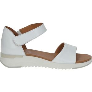Sandales Caprice - Blanc - Femme - Talon Plat - Cuir - Publicité Sandales Caprice - Blanc - Femme - Talon Plat - Cuir - Publicité
