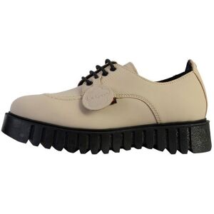 Derby Cuir Kickers Kick Famous - Beige Taupe Beige - Publicité Derby Cuir Kickers Kick Famous - Beige Taupe Beige - Publicité