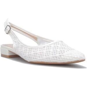 Ballerines en crochet résille et simili.Dotées dune brides à boucle à larrière. pour femme - Ballerines - La Modeuse Blanc - Publicité Ballerines en crochet résille et simili.Dotées dune brides à boucle à larrière. pour femme - Ballerines - La Modeuse Blanc - Publicité