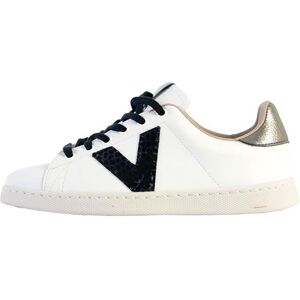 Baskets femme Victoria - modèle imprimé animal - cuir synthétique - bleu marine Bleu - Publicité Baskets femme Victoria - modèle imprimé animal - cuir synthétique - bleu marine Bleu - Publicité