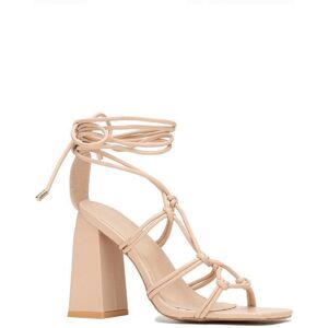 Sandales en simili à fines brides nouées et croisées. pour femme - Sandales nu-pieds - La Modeuse Beige - Publicité Sandales en simili à fines brides nouées et croisées. pour femme - Sandales nu-pieds - La Modeuse Beige - Publicité