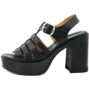 Sandales pour Femme - RAQUEL PEREZ - Cuir Noir - Talon 10cm et Plateau 3cm Noir - Publicité Sandales pour Femme - RAQUEL PEREZ - Cuir Noir - Talon 10cm et Plateau 3cm Noir - Publicité