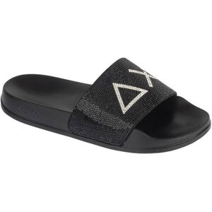 Tongs Femme - Noir - SUN68 Slippers Strass Logo Noir - Publicité Tongs Femme - Noir - SUN68 Slippers Strass Logo Noir - Publicité