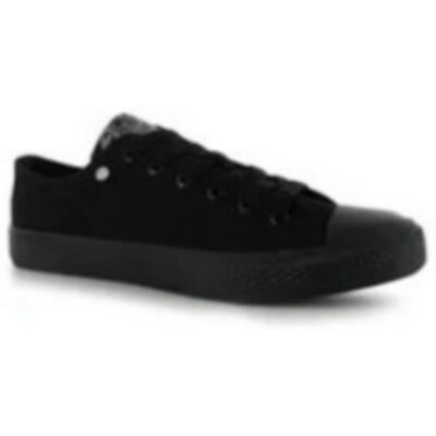 Baskets Noires En Toile Dunlop Pour Homme Noir - Publicité Baskets Noires En Toile Dunlop Pour Homme Noir - Publicité