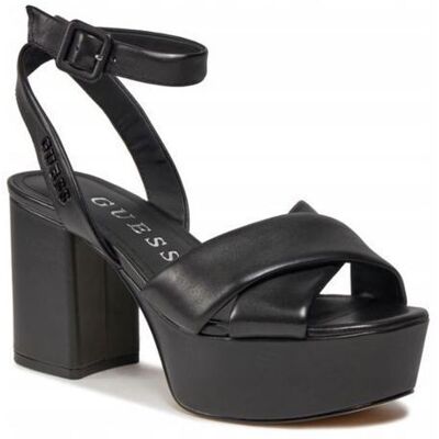 Sandales Élégantes à Talon en Cuir Noir Guess Shanny pour Femme - Confort et Style Intemporel Taille 37 EU Noir - Publicité Sandales Élégantes à Talon en Cuir Noir Guess Shanny pour Femme - Confort et Style Intemporel Taille 37 EU Noir - Publicité