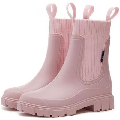 KJEHOME Bottes De Pluie Femme Caoutchouc Imperméables Antidérapant Légères Wellies Rain Boots Semi-Hautes de Jardinage Chaussures-Rose Rose Rose - Publicité KJEHOME Bottes De Pluie Femme Caoutchouc Imperméables Antidérapant Légères Wellies Rain Boots Semi-Hautes de Jardinage Chaussures-Rose Rose Rose - Publicité