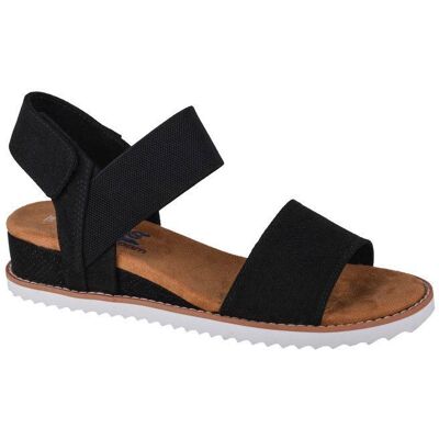 Sandales Femme - Skechers - Desert Kiss - Noir - Synthétique - Plat Noir - Publicité Sandales Femme - Skechers - Desert Kiss - Noir - Synthétique - Plat Noir - Publicité