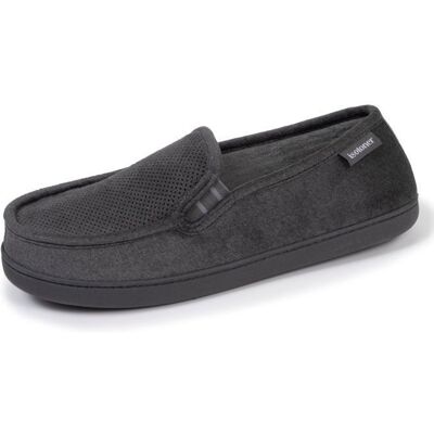 Isotoner Chaussons dessus velours et semelle grand confort gris homme Gris - Publicité Isotoner Chaussons dessus velours et semelle grand confort gris homme Gris - Publicité