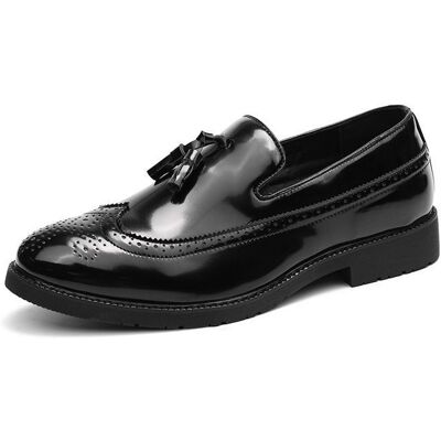INSFITY Mocassin Business Homme en Similicuir Casual - Noir Noir - Publicité INSFITY Mocassin Business Homme en Similicuir Casual - Noir Noir - Publicité