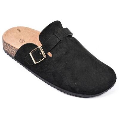 OZABI Sabots femme confort boucle ajustable semelle liège LB510122 NOIR Noir - Publicité OZABI Sabots femme confort boucle ajustable semelle liège LB510122 NOIR Noir - Publicité