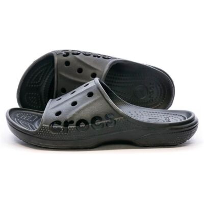 Claquettes Crocs - Noir - Baya Slide U - Semelle intérieure à picots - Ouverture ventilée Blanc - Publicité Claquettes Crocs - Noir - Baya Slide U - Semelle intérieure à picots - Ouverture ventilée Blanc - Publicité