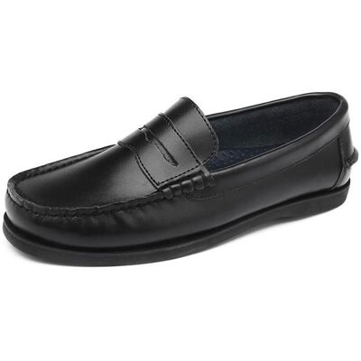 INSFITY Mocassin Homme Casual en Cuir Confortable Plat - Noir Noir - Publicité INSFITY Mocassin Homme Casual en Cuir Confortable Plat - Noir Noir - Publicité