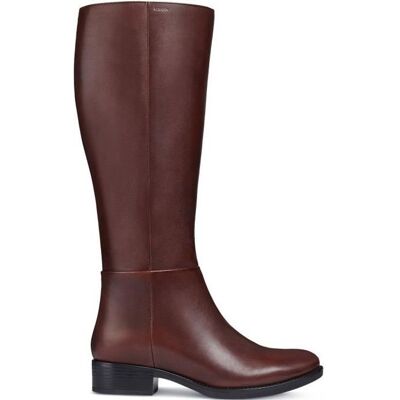 Bottes GEOX D Felicity - Femme - Cuir - Fermeture Zip - Marron Marron - Publicité Bottes GEOX D Felicity - Femme - Cuir - Fermeture Zip - Marron Marron - Publicité