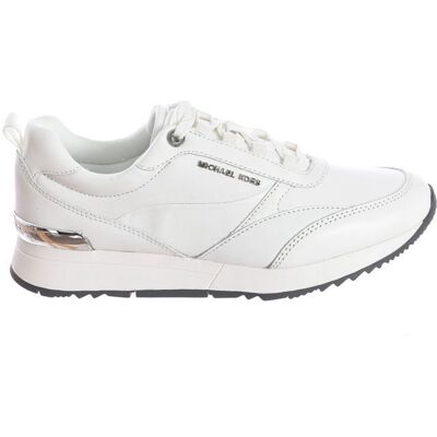 Michael Kors Baskets Allie Stride T2ALFS3L pour femmes-Blanc Blanc - Publicité Michael Kors Baskets Allie Stride T2ALFS3L pour femmes-Blanc Blanc - Publicité