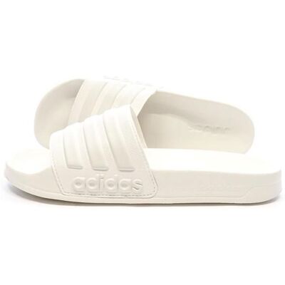 Claquettes Ecru Homme Adidas Adilette Shower Blanc - Publicité Claquettes Ecru Homme Adidas Adilette Shower Blanc - Publicité