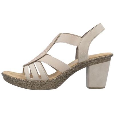 Sandales à Talon Rieker Morokko - Beige Beige - Publicité Sandales à Talon Rieker Morokko - Beige Beige - Publicité