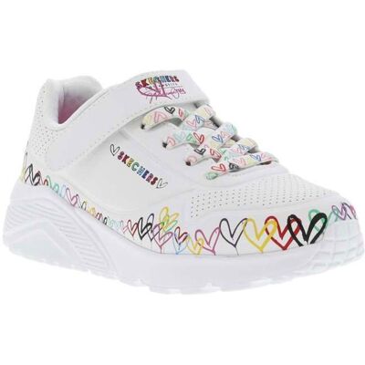 Skechers Baskets talon compensé Blanc - Publicité Skechers Baskets talon compensé Blanc - Publicité