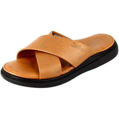 Belym mule homme médical en véritable cuir cognac MC06 40 Marron - Publicité Belym mule homme médical en véritable cuir cognac MC06 40 Marron - Publicité