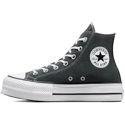 Basket Converse ALL STAR PLATFORME HI TOILE Gris - Publicité Basket Converse ALL STAR PLATFORME HI TOILE Gris - Publicité